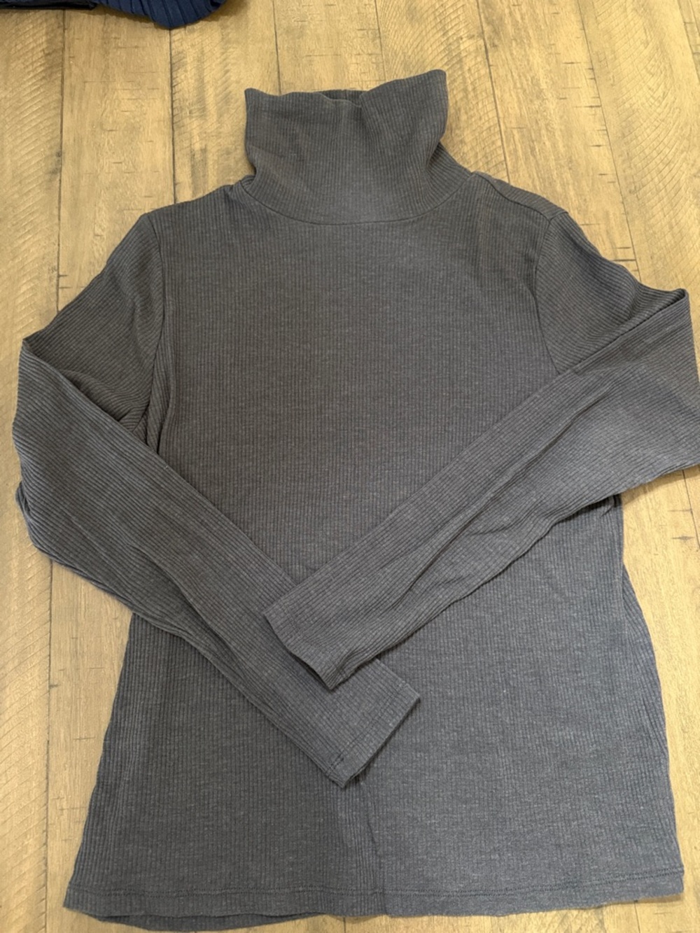 Old Navy Dark Gray Ribbed Turtleneck Long Sleeve Top